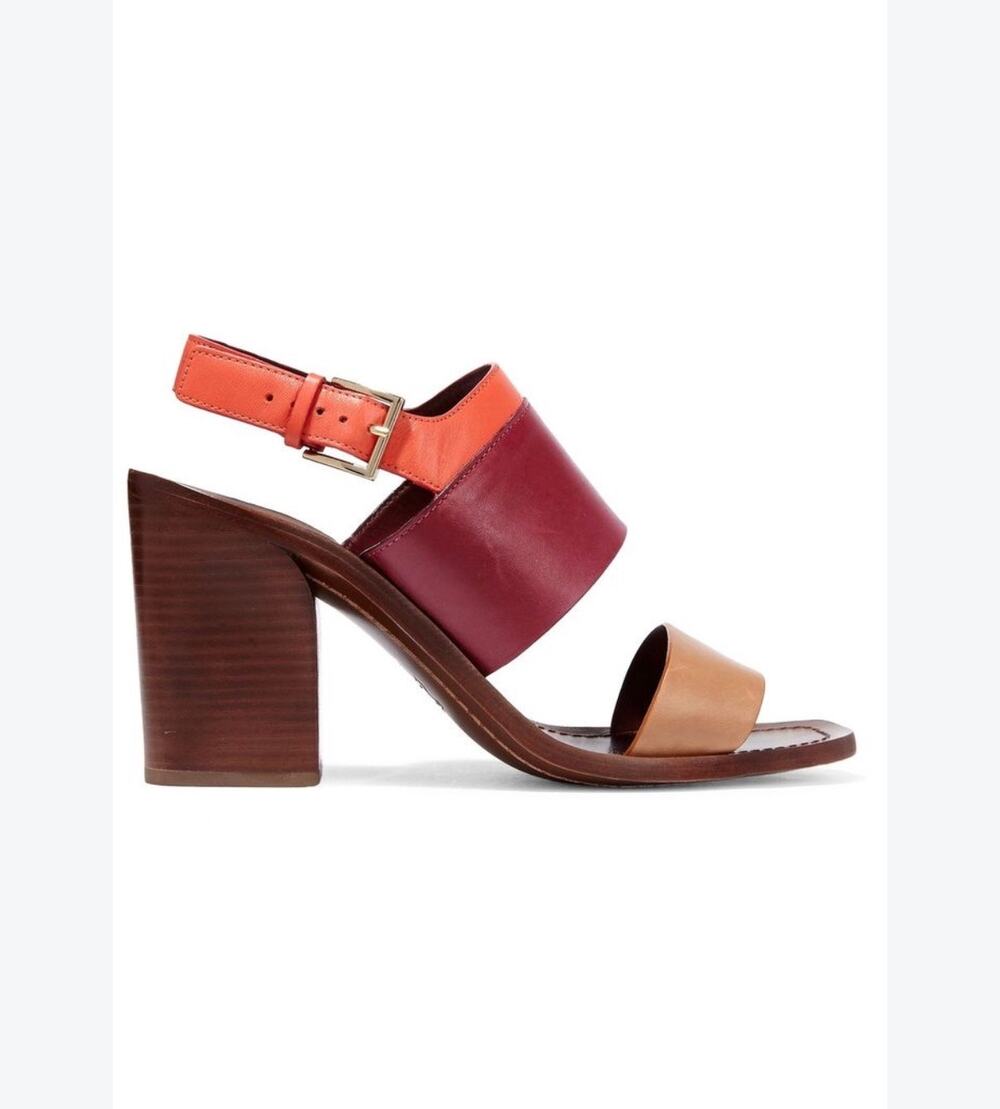 Tory Burch Essex Color block Leather Sandals Women’s Size 7.5